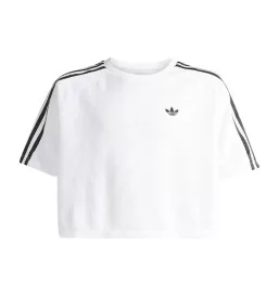 Adidas T-shirt Boxy Crop W Bianco KD7830