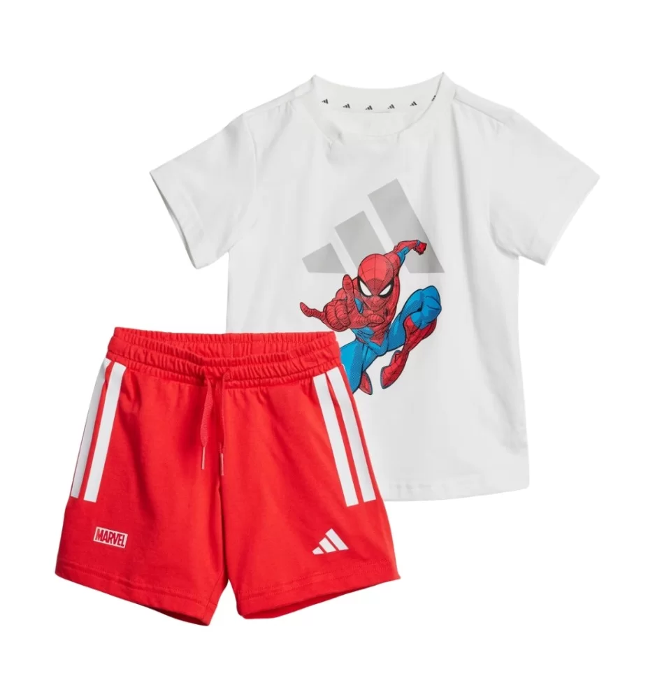 Adidas Tuta Marvel Spider-Man Inf Bianco Rosso JF3629