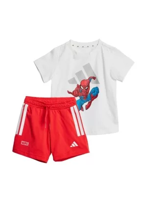 Adidas Tuta Marvel Spider-Man Inf Bianco Rosso JF3629