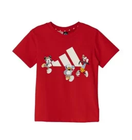 Adidas T-shirt Disney Topolino Pippo Paperino Inf Rosso JF3623