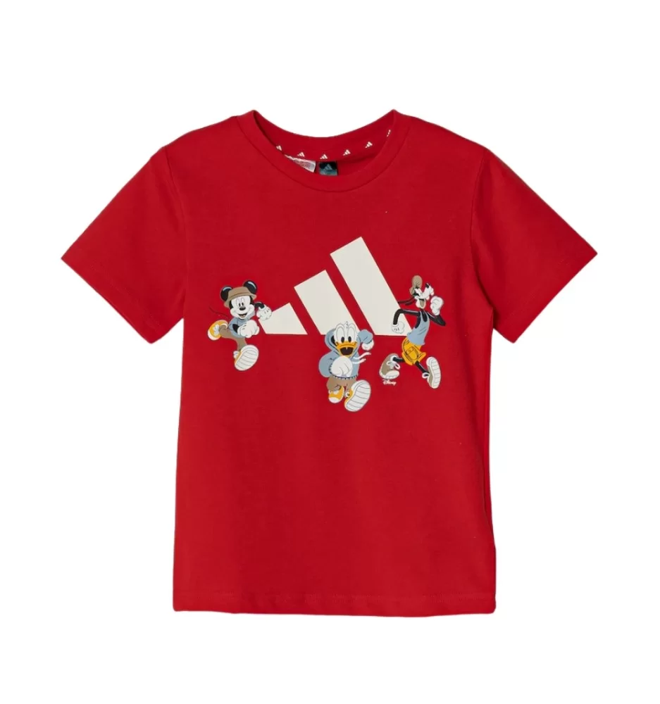 Adidas T-shirt Disney Topolino Pippo Paperino Inf Rosso JF3623
