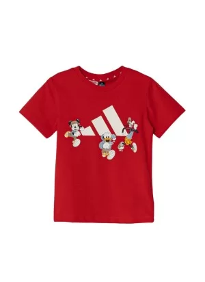 Adidas T-shirt Disney Topolino Pippo Paperino Inf Rosso JF3623