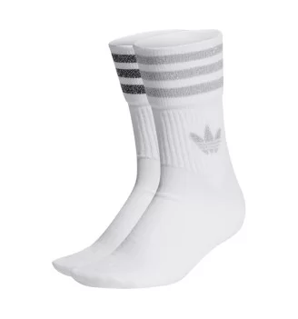 Adidas Calzini Glitter Polpaccio 2 Paia Bianco HC9561
