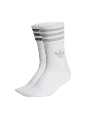 Adidas Calzini Glitter Polpaccio 2 Paia Bianco HC9561