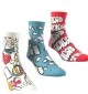 Adidas Calzini Fun 3 Paia Bianco Celeste Rosso | Adidas | 