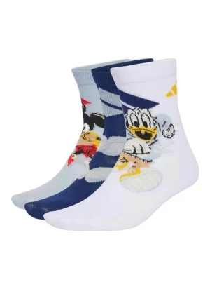 Adidas Calzini Mouse Mouse 3 Paia Kids Bianco Blu JG5807