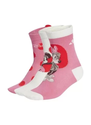 Adidas Calzini Disney Minnie Mouse 3 Paia Kids Bianco Rosa JH3267