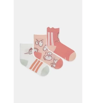 Adidas Calzini Adiraptor 3 Paia Kids Bianco Rosso | Adidas | 