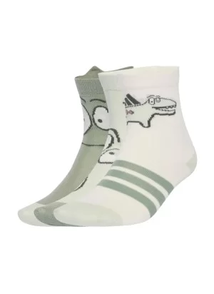 Adidas Calzini Adiraptor 3 Paia Kids Bianco Verde JD1325