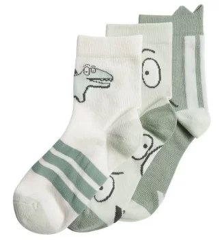 Adidas Calzini Adiraptor 3 Paia Kids Bianco Verde | Adidas | 