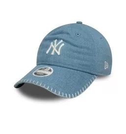 New Era Cappello 9Twenty New York Yankees Mlb Denim Stitch W Blu Pastello 60771756