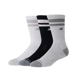 New Balance Calzini Active Polpaccio Striped 3 Paia Bianco Grigio Nero LAS35210AS