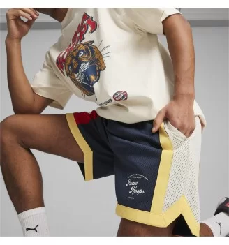 Puma Pantaloncini Showtime Mesh Short M Blu Bianco Rosso | Puma | 