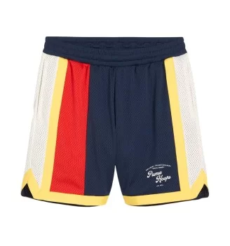 Puma Pantaloncini Showtime Mesh Short M Blu Bianco Rosso 624744-02