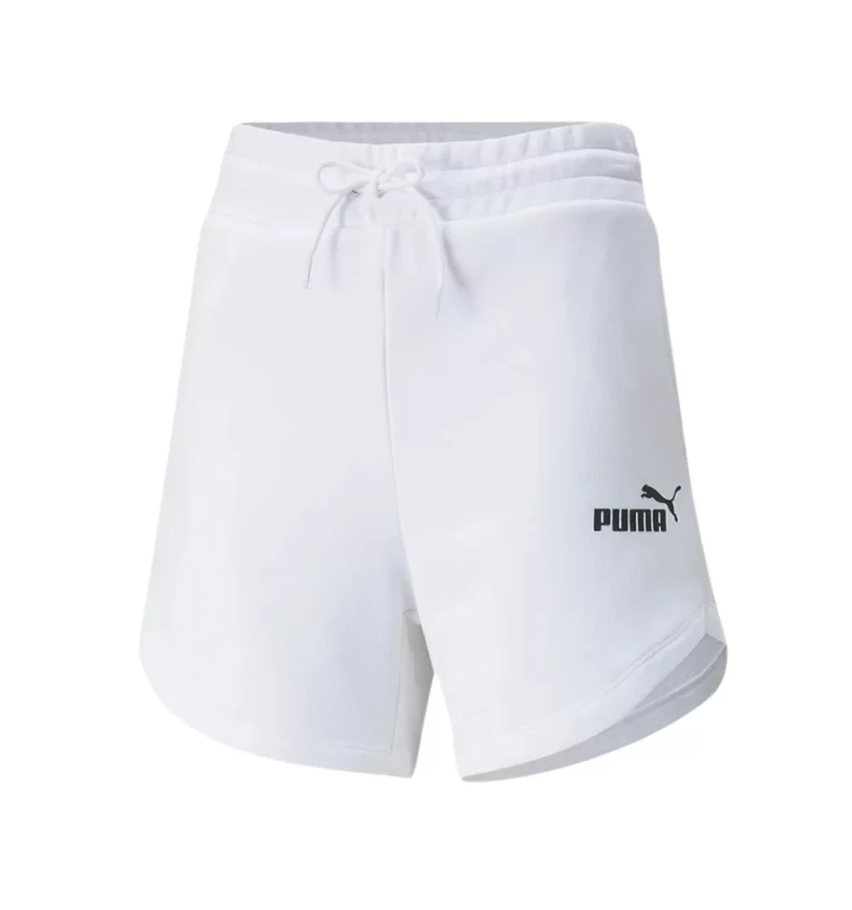 Puma Pantaloncini Essential 5" 13cm High Waist Training W Bianco 848339-02