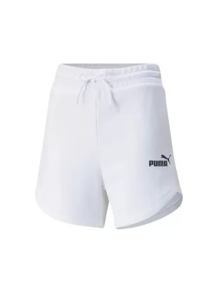 Puma Pantaloncini Essential 5" 13cm High Waist Training W Bianco 848339-02
