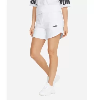 Puma Pantaloncini Essential 5" 13cm High Waist Training W Bianco | Puma | 