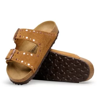 Birkenstock Ciabatta Arizona Stretta Rivet W Mink Marrone | Birkenstock | 