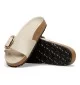 Birkenstock Ciabatta Madrid Stretta Big Buckle Hex W Shine Oyster Bianco | Birkenstock | 
