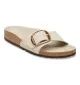 Birkenstock Ciabatta Madrid Stretta Big Buckle Hex W Shine Oyster Bianco | Birkenstock | 