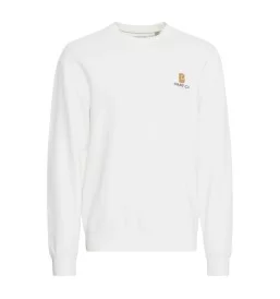 Blend Felpa Bhbrody Sweatshirt Crew Print Brown Sugar Bianco Marrone