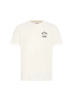 Blend T-shirt Bhison Chest Emb Vanilla Ice Bianco 20720067