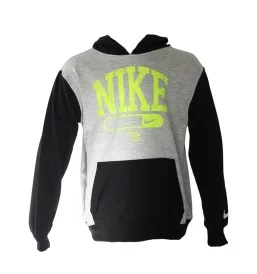 Nike Felpa Cappuccio Vintage French Terry Grigio Nero 9Q1458-C87