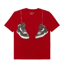 Jordan T-shirt Aj3 Shoe Strings Lacci Rosso 95F483-R78
