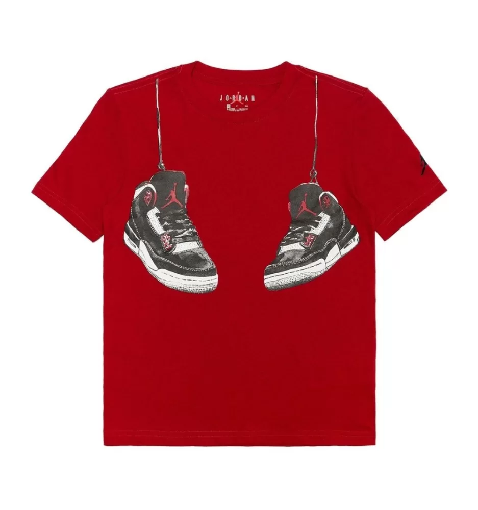 Jordan T-shirt Aj3 Shoe Strings Lacci Rosso 95F483-R78