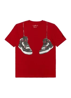 Jordan T-shirt Aj3 Shoe Strings Lacci Rosso 95F483-R78