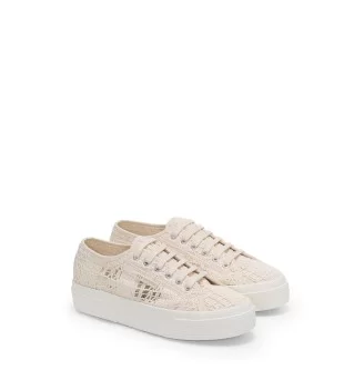 Superga Scarpe 2740 Platform Crochet W Beige Raw Braid Favorio | Superga | 