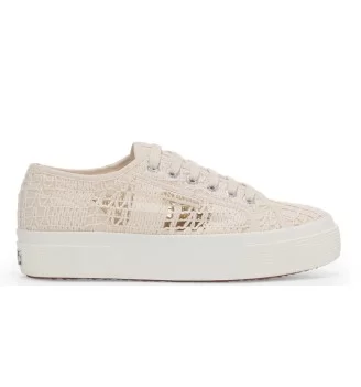 Superga Scarpe 2740 Platform Crochet W Beige Raw Braid Favorio S61448W A0N