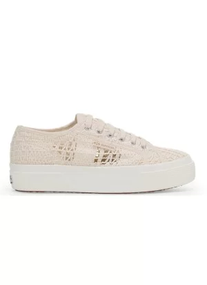 Superga Scarpe 2740 Platform Crochet W Beige Raw Braid Favorio S61448W A0N