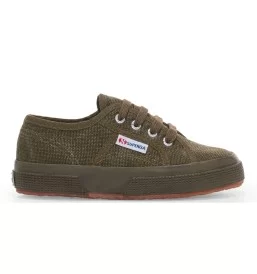 Superga Scarpe 2750 Cotton Stone Wash Kids Full Green Dark Olive Verde S41447W AZ9