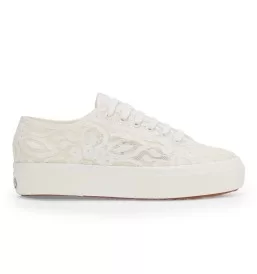 Superga Scarpe 2740 Platform Pizzo Macrame W White F Avorio S2161XW A0Q