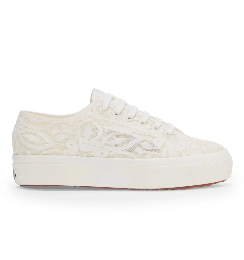 Superga Scarpe 2740 Platform Pizzo Macrame W White F Avorio S2161XW A0Q