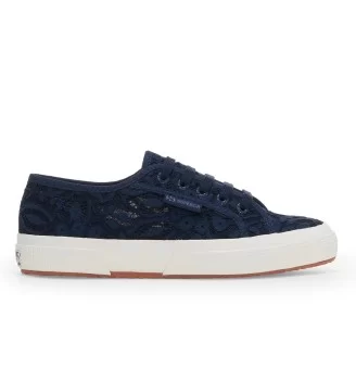 Superga Scarpe 2750 Pizzo Macrame Blue Navy-F Avorio S31422W A0S