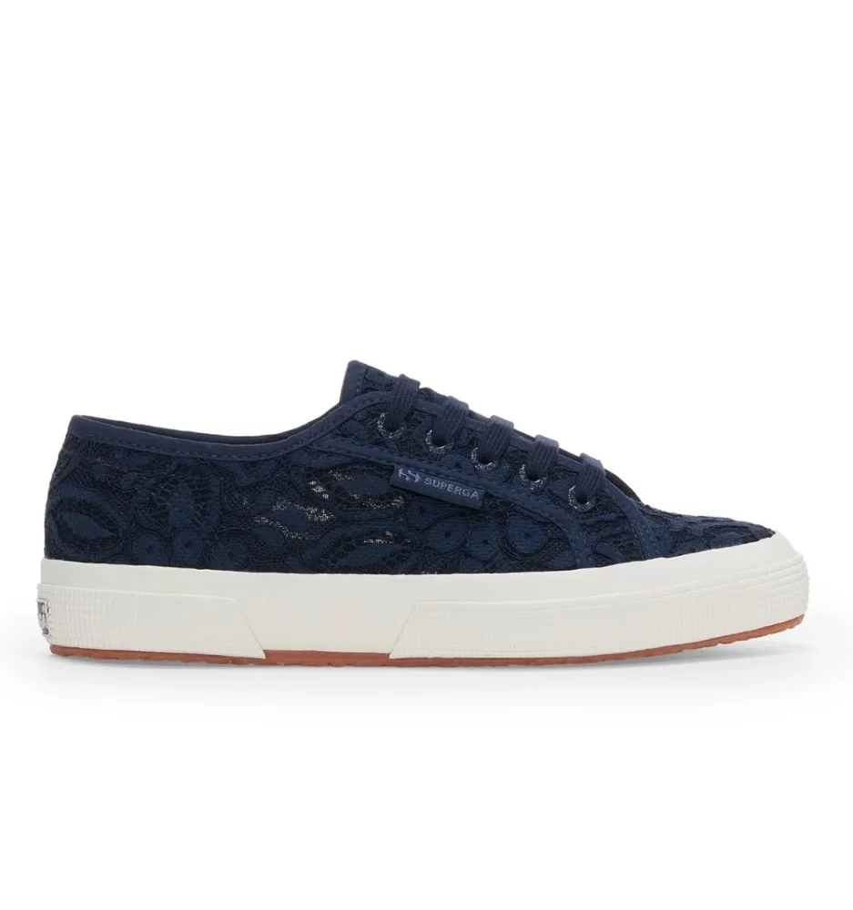 Superga Scarpe 2750 Pizzo Macrame Blue Navy-F Avorio S31422W A0S