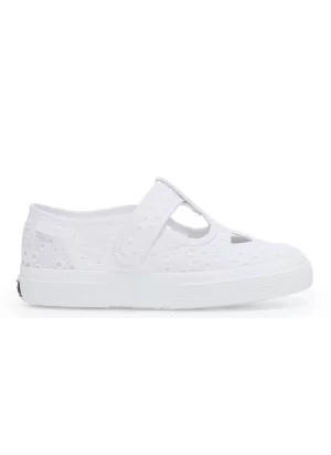 Superga Sandalo 3663 Cotone Sangallo Eyes Kids Bianco S6144NW 900