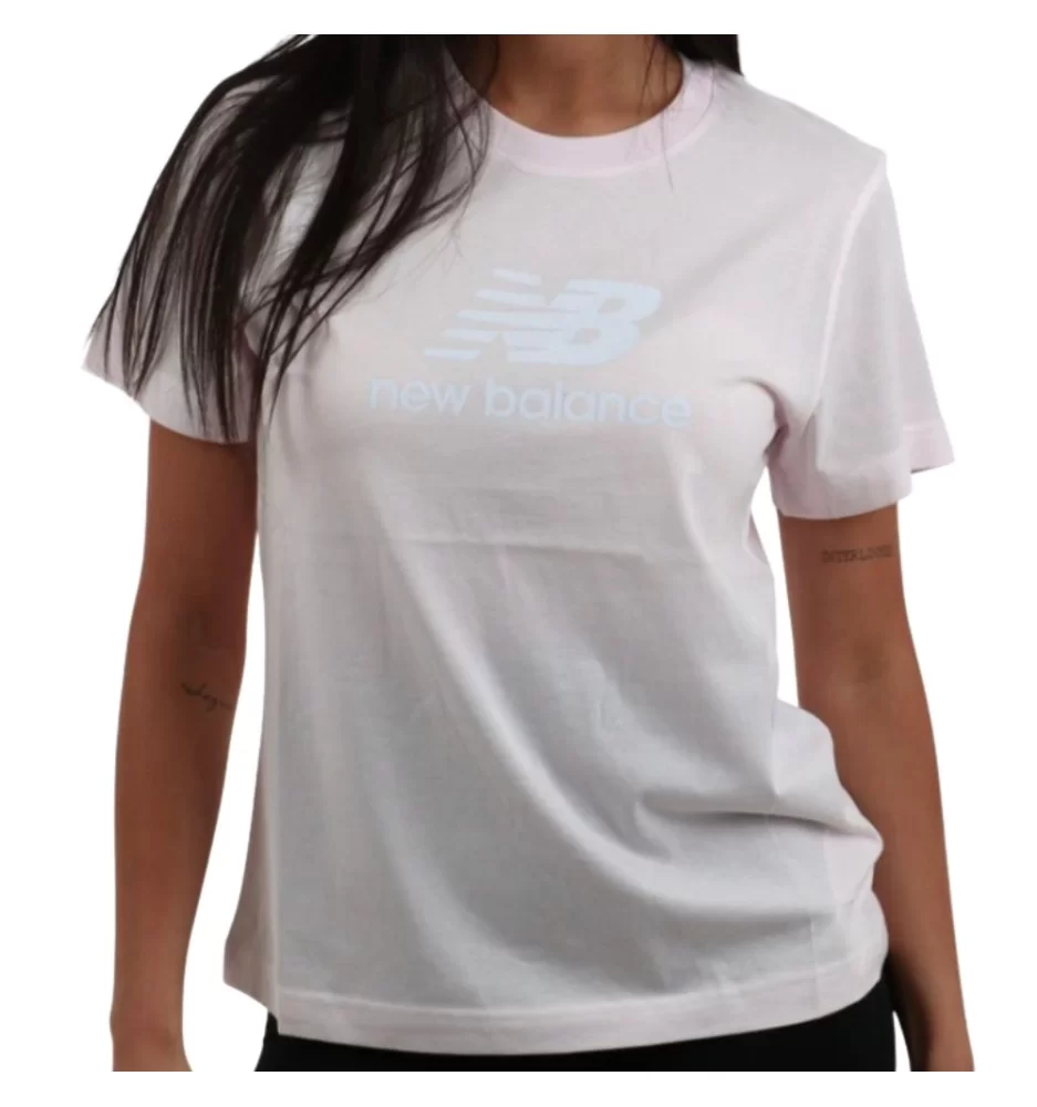 New Balance T-Shirt Sport Essentials Jersey Big Logo W Pink Salt Rosa WT41502AAA