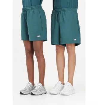 New Balance Pantaloncini Sport Essentials French Terry Unisex Medusa Green Verde | New Balance | 