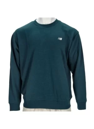 New Balance Felpa Sport Essentials French Terry Small Logo Medusa Green Verde MT41507AAV
