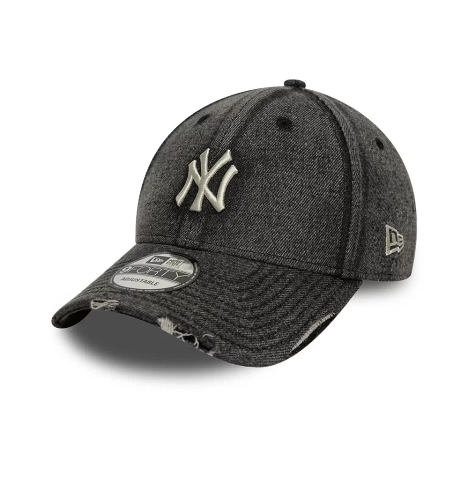 New Era Cappello Acid Wash Denim 9forty New York Yankees Nero 60856239