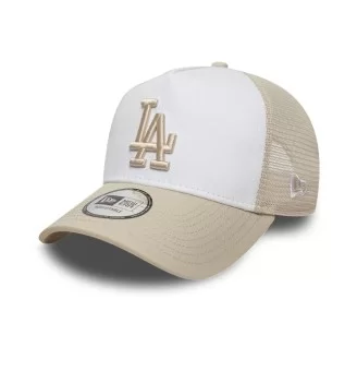 New Era Cappello League Essential Trucker Los Angeles Dodgers Beige 60856266