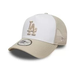 New Era Cappello League Essential Trucker Los Angeles Dodgers Beige 60856266