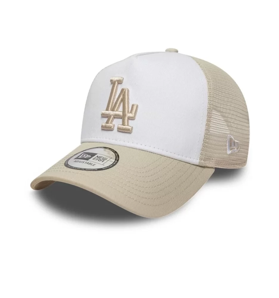 New Era Cappello League Essential Trucker Los Angeles Dodgers Beige 60856266