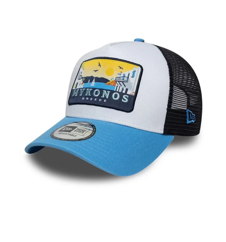 New Era Cappello Location Patch Trucker Bianco Blu