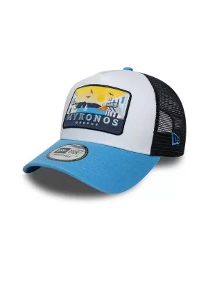 New Era Cappello Location Patch Trucker Bianco Blu