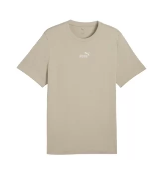 Puma T-shirt Essential Small No.1 Logo Centered M Beige Chiaro 692912-61