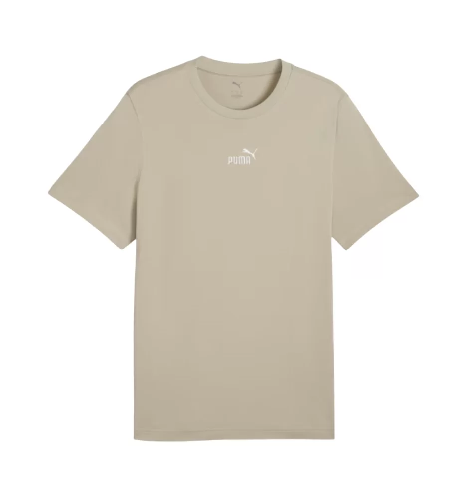 Puma T-shirt Essential Small No.1 Logo Centered M Beige Chiaro 692912-61